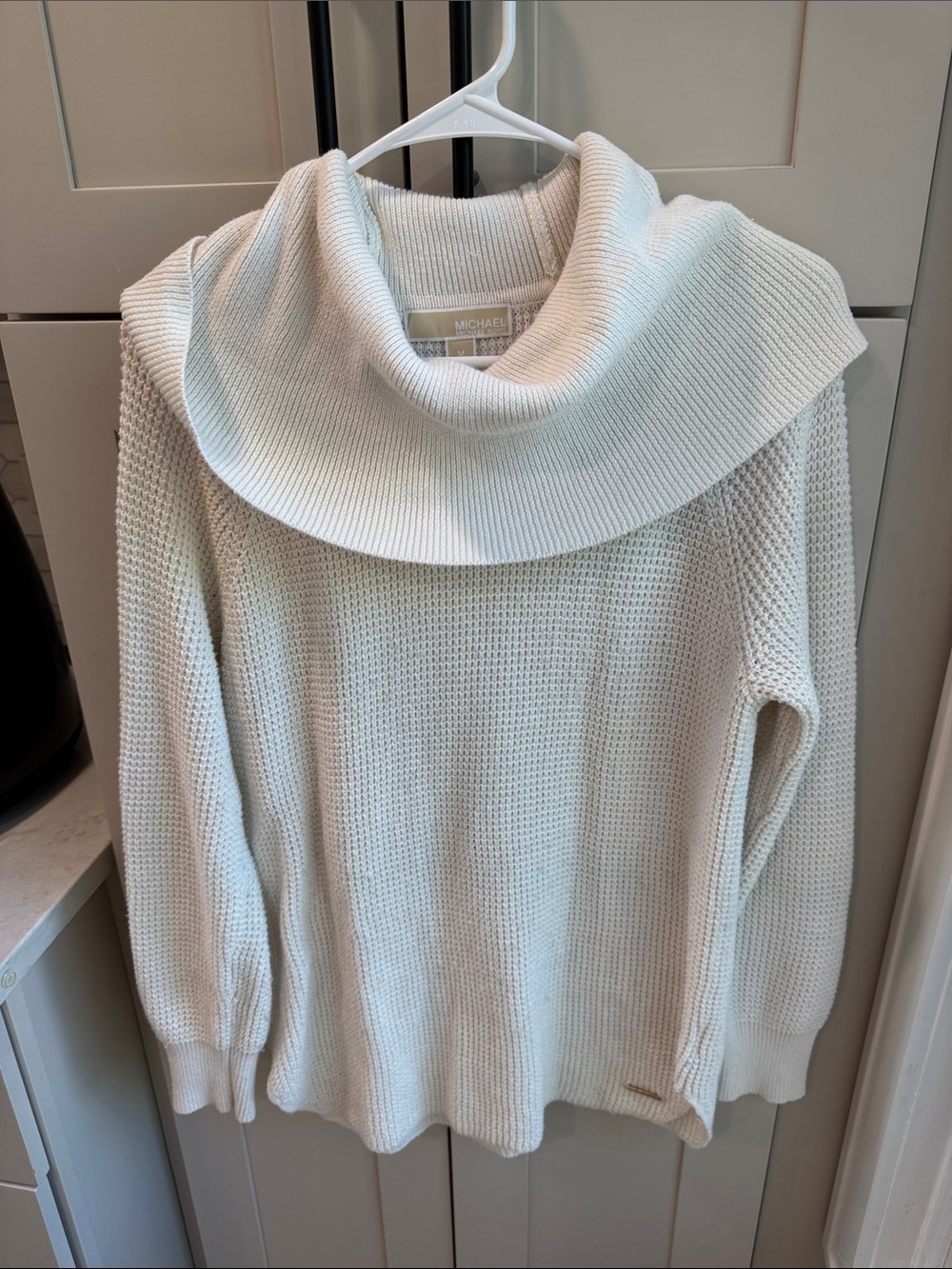 Michael Kors Ivory Cowl Neck Knit Sweater